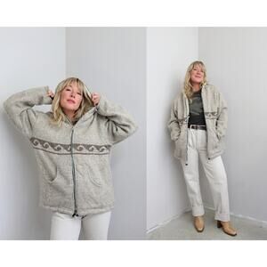 2000's Vintage Woolies Bellingham Wool Hooded Jacket ~ Women's MD LG Men's SM MD